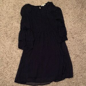 Navy Polka Dot Dress